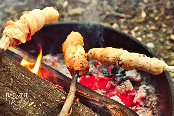 stockbrot backen feuer