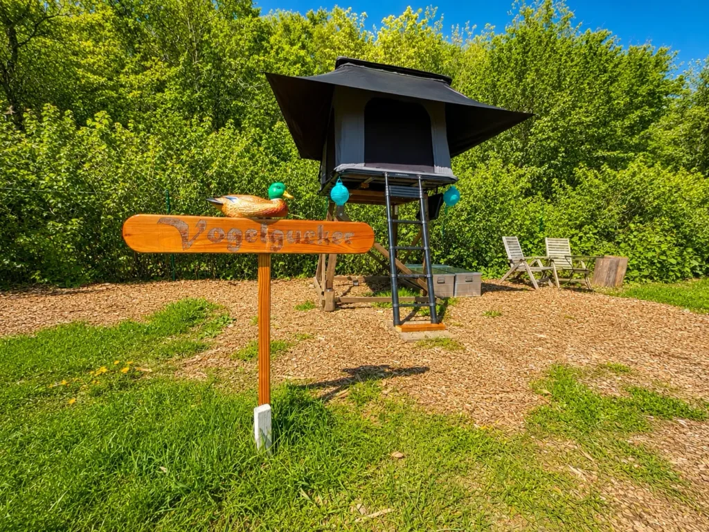 dachzelt dorf freilingen vogelgucker dachzelt uebernachtung natur