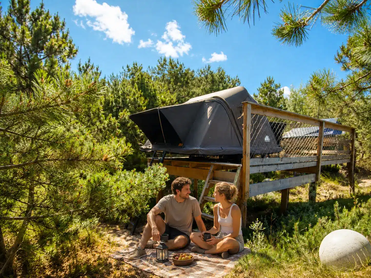 Dachzelt Roofspace auf Plattform im DACHZELT DORF Rülzheim